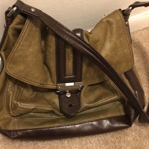 Tignanello purse brown and olive green